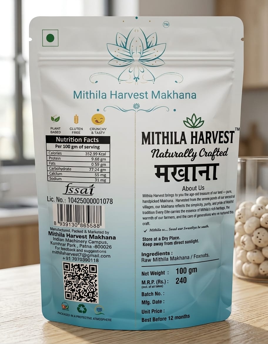 Mithila Harvest Makhana 5+ – 100g