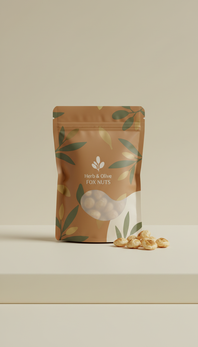Herb & olive fox nuts pouch